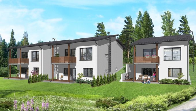 A-energialuokan Passiiviharkkotaloa Espoon Kilo